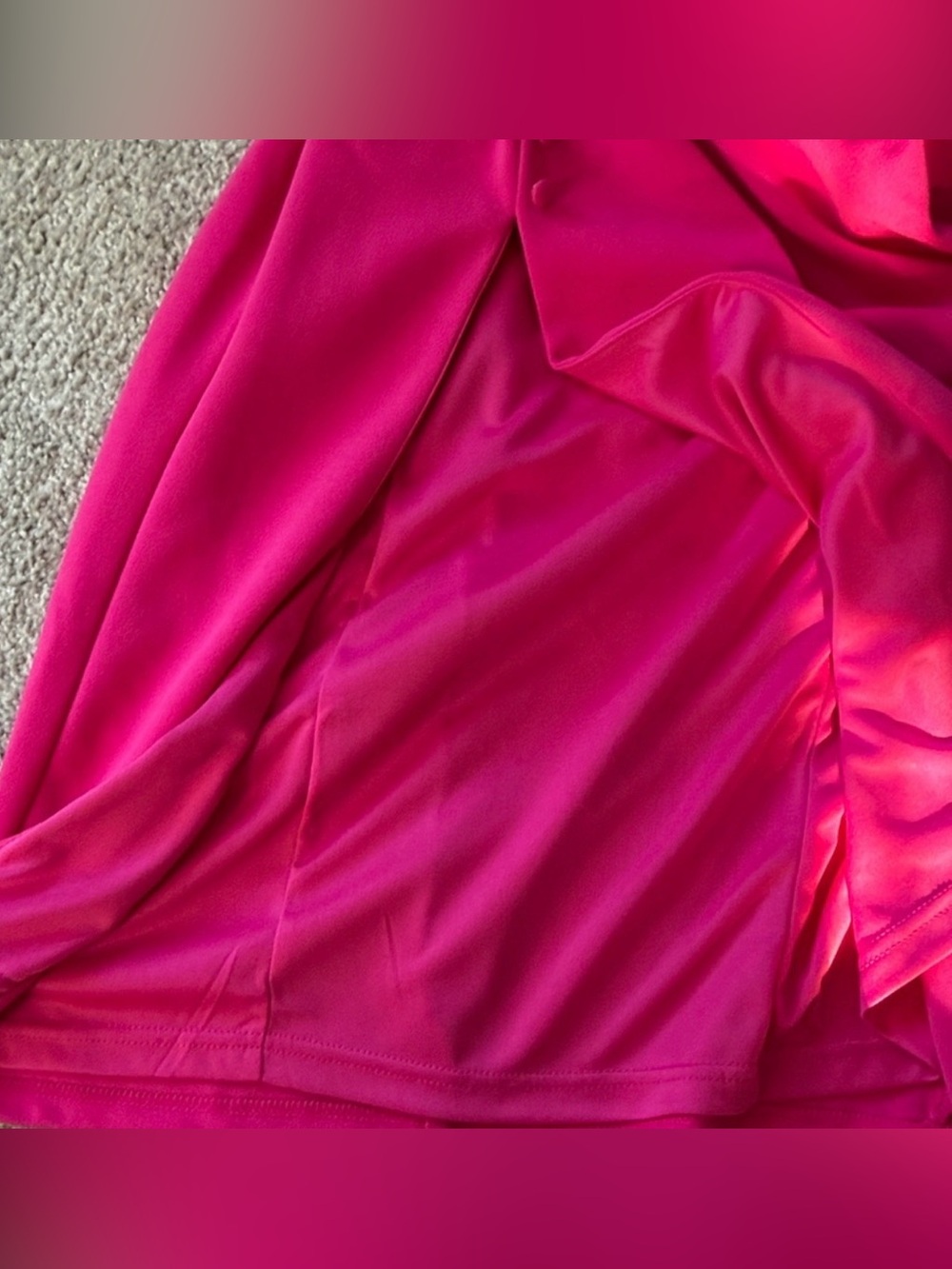 NWT Lulus Strapless Pink Midi Dress with sheer side panel, button details & slit - Picture 10 of 13